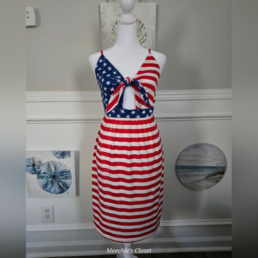 American Flag Maxi PATPAT Dress Size Small